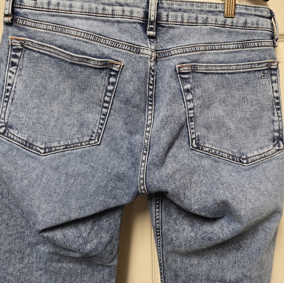Rag & Bone DRE Low-Rise Boyfriend Raw Hem Acid Wash Blue Women Jeans Sz 27 - Picture 14 of 17